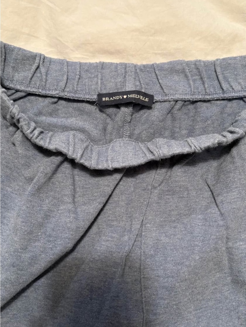 Brandy Melville Heathered Blue Elastic Waist Pants
